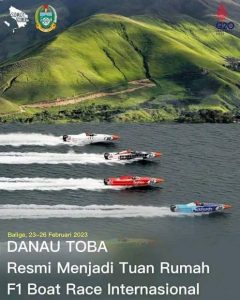 Danau Toba Jadi Lokasi Seri Pembuka F1 Powerboat 2023